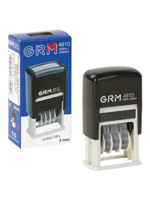 Датер-мини месяц буквами, оттиск 20х3,8 мм синий, GRM 4810, 124131000