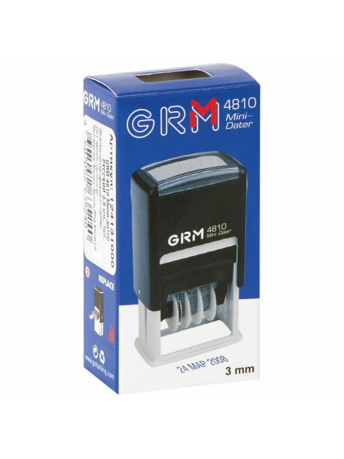 Датер-мини месяц буквами, оттиск 20х3,8 мм синий, GRM 4810, 124131000