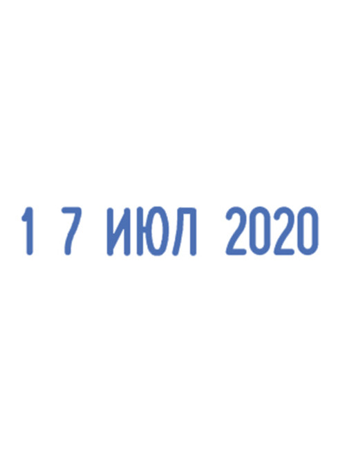 Датер-мини, месяц БУКВАМИ, оттиск 22х4 мм, синий, TRODAT 4820 P2, корпус черный, подушка, 73930