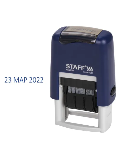 Датер-мини STAFF, месяц буквами, оттиск 22х4 мм, 