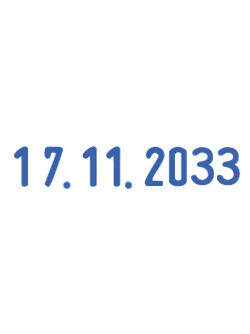 Датер-мини, месяц ЦИФРАМИ, ДЛЯ БАНКА, оттиск 20х3,8 мм, синий,TRODAT 4810 P4, корпус черный, подушка, 82499