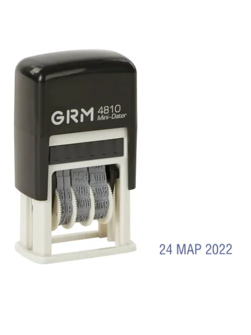Датер-мини месяц буквами, оттиск 20х3,8 мм синий, GRM 4810, 124131000