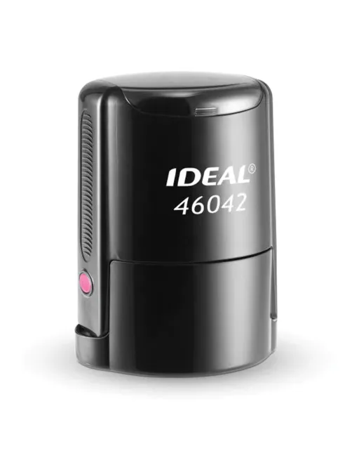 Оснастка для печатей оттиск D=42 мм, синий, TRODAT IDEAL 46042 P2, корпус черный, с крышкой, подушка, 125308