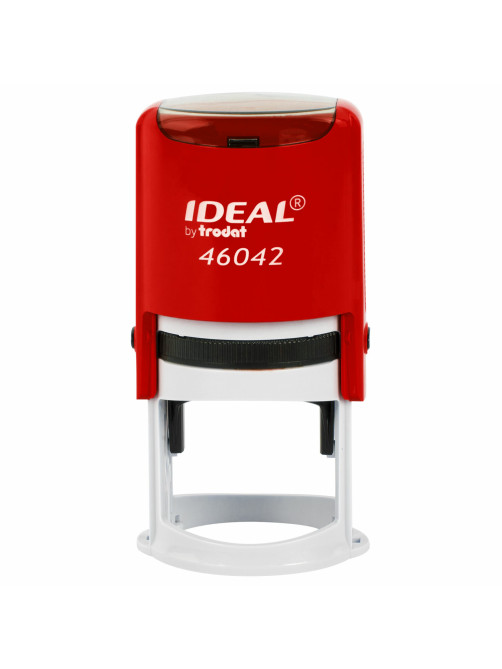 Оснастка для печатей оттиск D=42 мм, синий, TRODAT IDEAL 46042 P2, корпус КРАСНЫЙ, c крышкой, подушка, 125311