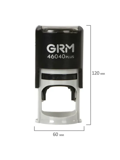 Оснастка для печатей, оттиск D=40 мм, синий, GRM 46040, корпус черный, крышка, подушка, 120900004