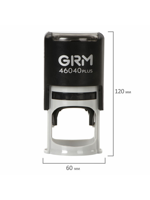 Оснастка для печатей, оттиск D=40 мм, синий, GRM 46040, корпус черный, крышка, подушка, 120900004