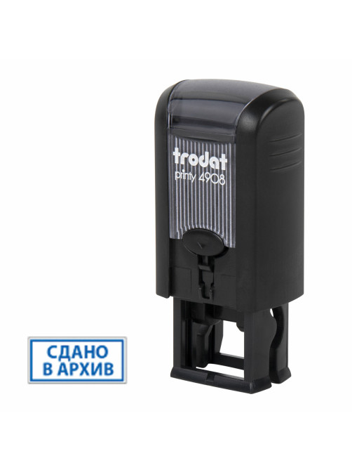 Оснастка для штампа, размер оттиска 15х7 мм, синий, TRODAT 4908 P3, подушка в комплекте, 95114