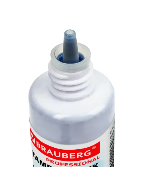 Краска штемпельная BRAUBERG PROFESSIONAL, clear stamp, синяя, 30 мл, на водной основе, 227981