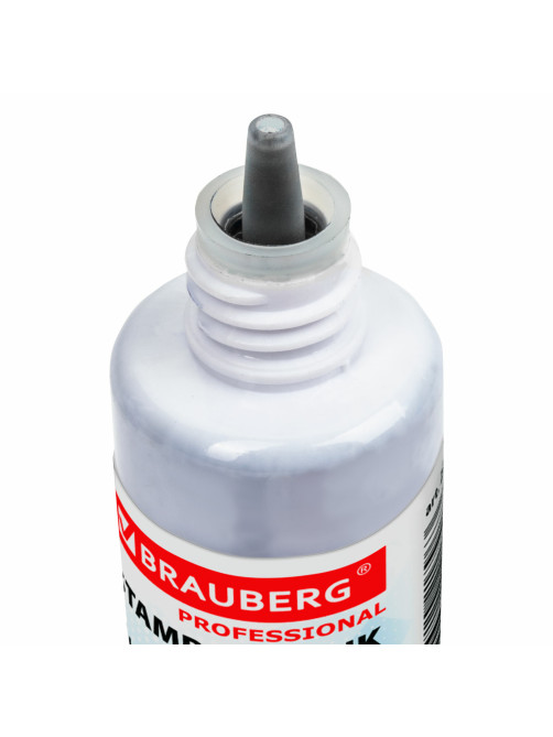 Краска штемпельная BRAUBERG PROFESSIONAL, clear stamp, черная, 30 мл, на водной основе, 227983
