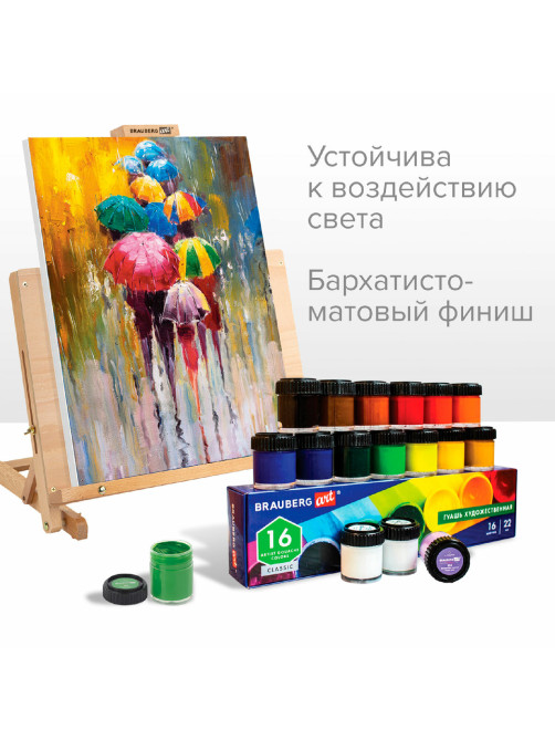 Гуашь художественная 1 шт., BRAUBERG ART CLASSIC, баночка 40 мл, БЕЛИЛА ЦИНКОВЫЕ, 191581