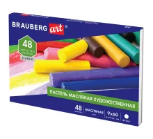 Пастель масляная художественная BRAUBERG ART CLASSIC, 48 цветов, круглое сечение, 182103