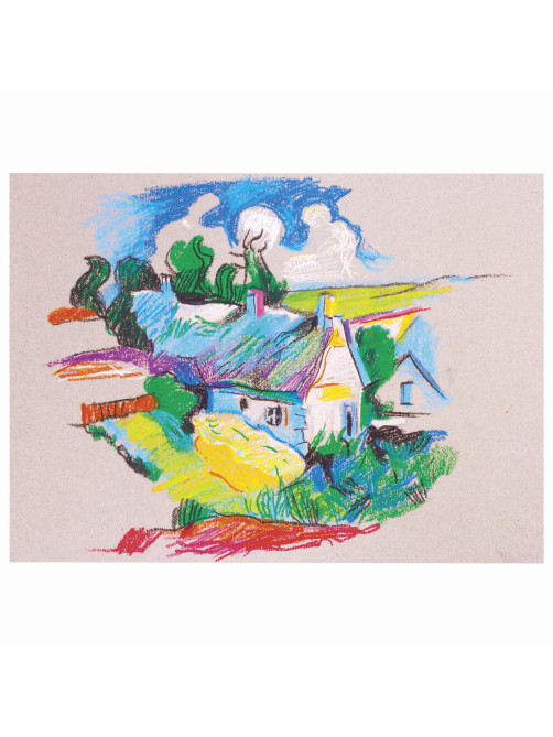 Пастель масляная художественная BRAUBERG ART CLASSIC, УТОЛЩЕННАЯ, 12 цветов, круглое сечение, 181450