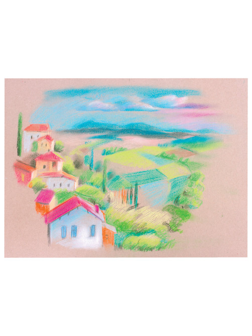Пастель масляная художественная BRAUBERG ART CLASSIC, УТОЛЩЕННАЯ, 24 цвета, круглое сечение, 181452