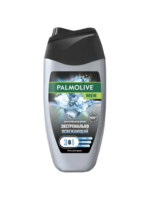 Гель для душа 3 в 1 для лица, волос и тела 250 мл, PALMOLIVE MEN 