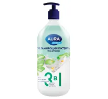 Гель для душа 3 в 1 для тела, рук и ванны 1 л, AURA FAMILY 