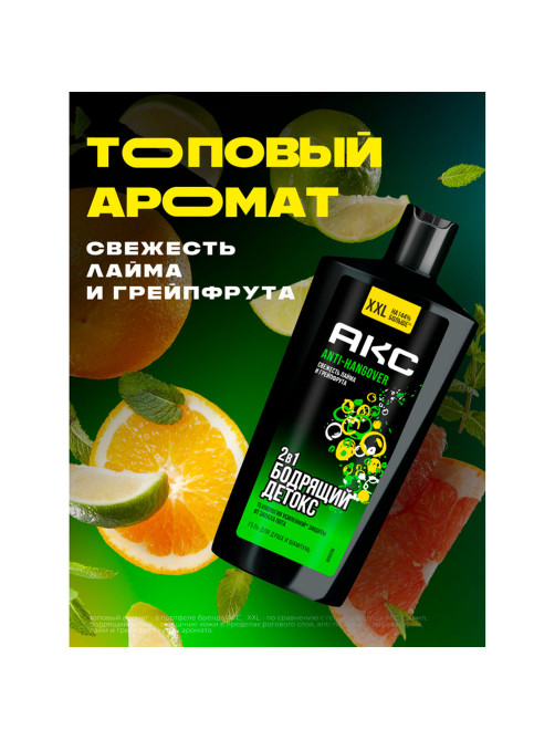 Шампунь + гель для душа мужской, 610 мл, АКС 