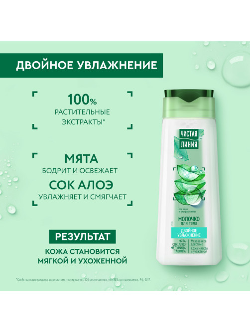 Молочко для тела 250 мл, ЧИСТАЯ ЛИНИЯ 