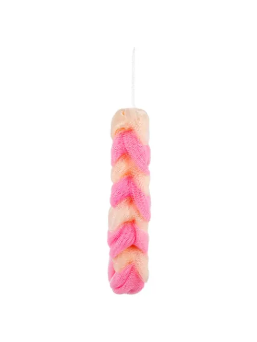 Мочалка для тела КОСИЧКА, нейлоновая, 70 г (27х5,5х5,5 см), ассорти, PLEASURE, 1135