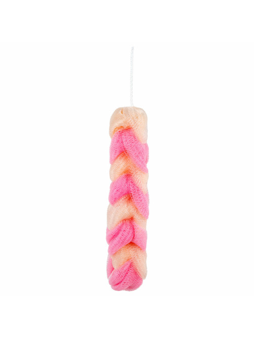 Мочалка для тела КОСИЧКА, нейлоновая, 70 г (27х5,5х5,5 см), ассорти, PLEASURE, 1135