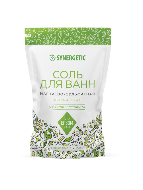 Соль для ванн 1 кг, SYNERGETIC 
