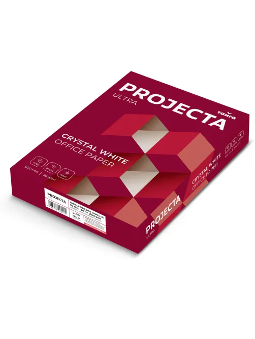Бумага офисная А4, 80 г/м2, 500 л., марка А, PROJECTA ULTRA, Россия, 162% (CIE)