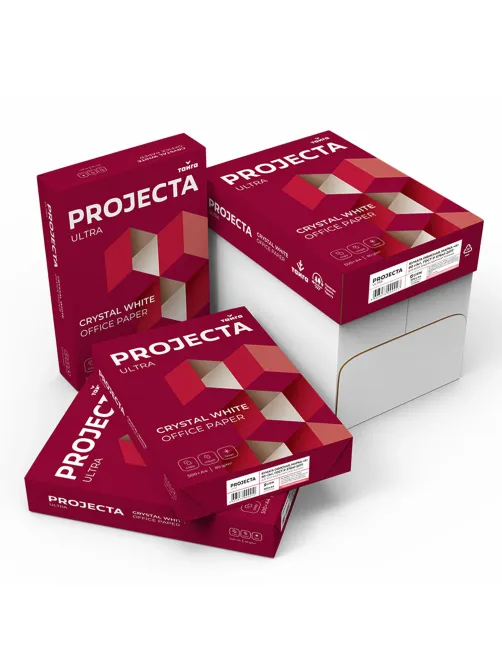 Бумага офисная А4, 80 г/м2, 500 л., марка А, PROJECTA ULTRA, Россия, 162% (CIE)
