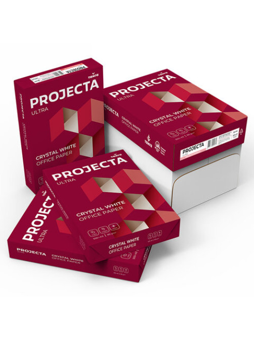 Бумага офисная БОЛЬШОГО ФОРМАТА (297х420), А3, 80 г/м2, 500 л., марка А, PROJECTA ULTRA, Россия, 162% (CIE)