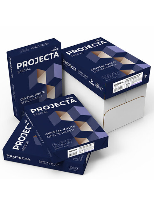 Бумага офисная А4, 80 г/м2, 500 л., марка В, PROJECTA SPECIAL, Россия, 153% (CIE)
