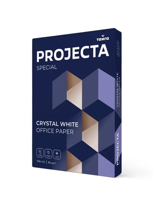 Бумага офисная БОЛЬШОГО ФОРМАТА (297х420), А3, 80 г/м2, 500 л., марка В, PROJECTA SPECIAL, Россия, 153% (CIE)