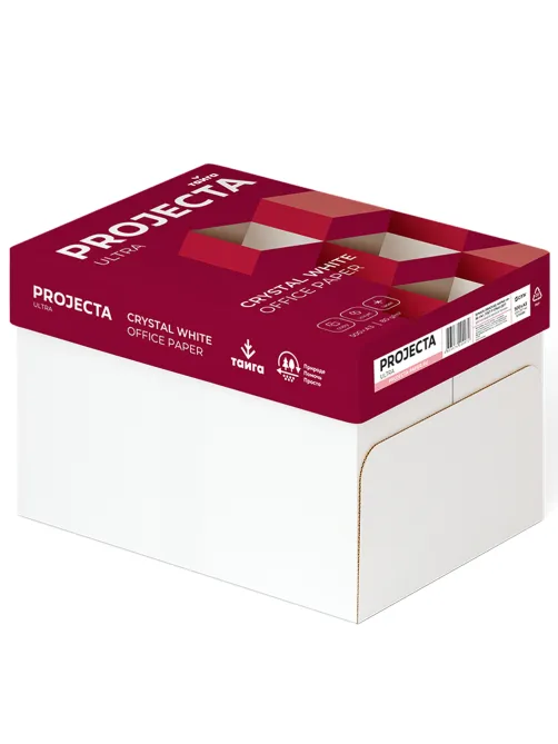 Бумага офисная БОЛЬШОГО ФОРМАТА (297х420), А3, 80 г/м2, 500 л., марка А, PROJECTA ULTRA, Россия, 162% (CIE)