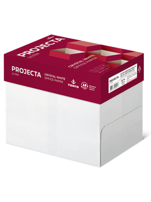 Бумага офисная А4, 80 г/м2, 500 л., марка А, PROJECTA ULTRA, Россия, 162% (CIE)