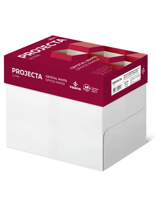 Бумага офисная А4, 80 г/м2, 500 л., марка А, PROJECTA ULTRA, Россия, 162% (CIE)