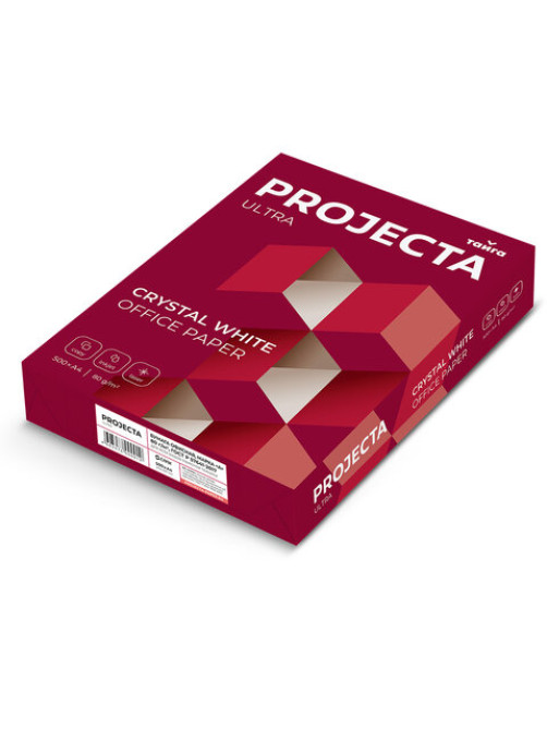 Бумага офисная А4, 80 г/м2, 500 л., марка А, PROJECTA ULTRA, Россия, 162% (CIE)