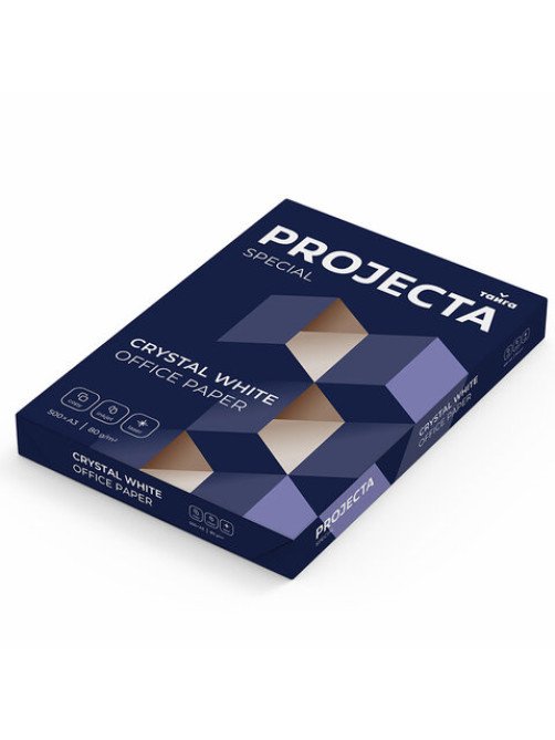 Бумага офисная БОЛЬШОГО ФОРМАТА (297х420), А3, 80 г/м2, 500 л., марка В, PROJECTA SPECIAL, Россия, 153% (CIE)