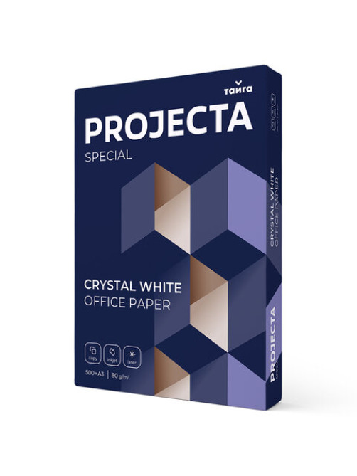 Бумага офисная БОЛЬШОГО ФОРМАТА (297х420), А3, 80 г/м2, 500 л., марка В, PROJECTA SPECIAL, Россия, 153% (CIE)
