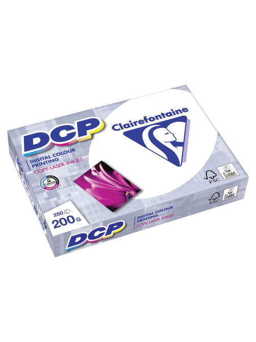 Бумага для лазерной и струйной печати А4, 200 г/м2, 250 л., марка А++, CLAIREFONTAINE, Франция, 170% CIE, 1807C