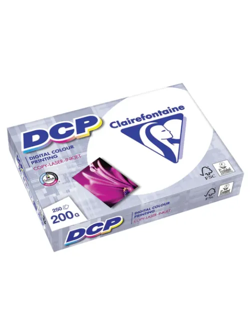 Бумага для лазерной и струйной печати А4, 200 г/м2, 250 л., марка А++, CLAIREFONTAINE, Франция, 170% CIE, 1807C