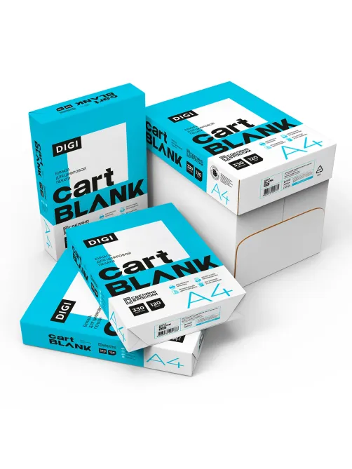 Бумага для цветной лазерной печати А4, ПЛОТНАЯ 120 г/м2, 330 л.,CARTBLANK DIGI, белизна 145% CIE