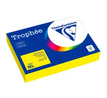 Бумага цветная CLAIREFONTAINE, А4, 80 г/м2, 500 л., интенсив, ярко-желтый, Франция, 1877C, 1877PC