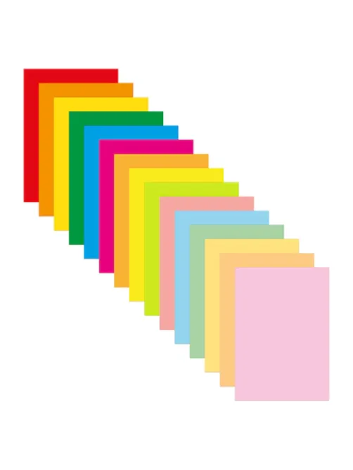 Бумага цветная 15 цветов BRAUBERG MULTICOLOR А4, 80 г/м2, 75 л. (15 цветов x 5 листов), 116647