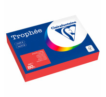 Бумага цветная CLAIREFONTAINE, А4, 80 г/м2, 500 л., интенсив, кораллово-красный, Франция, 8175PC