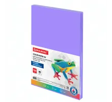Бумага цветная BRAUBERG, А4, 80 г/м2, 100 л., медиум, фиолетовая, для офисной техники, 112456