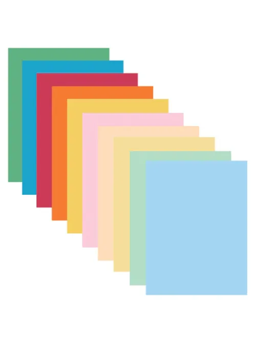 Бумага цветная 10 цветов BRAUBERG MULTICOLOR, А4, 80 г/м2, 200 л. (10 цветов x 20 листов), 114209