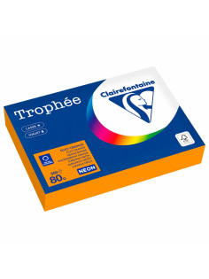 Бумага цветная CLAIREFONTAINE, А4, 80 г/м2, 500 л., неон, оранжевый, Франция, 2978C, 2978PC