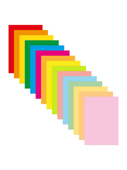 Бумага цветная 15 цветов BRAUBERG MULTICOLOR А4, 80 г/м2, 75 л. (15 цветов x 5 листов), 116647