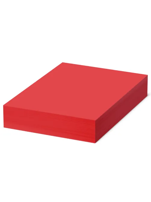 Бумага цветная BRAUBERG, А4, 80 г/м2, 500 л., интенсив, ЯРКО-КРАСНАЯ, для офисной техники, 116563