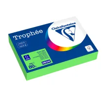 Бумага цветная CLAIREFONTAINE, А4, 80 г/м2, 500 л., неон, зеленый, Франция, 2975C, 2975PC