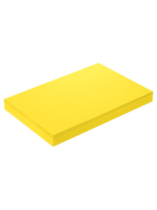Бумага цветная ПЛОТНАЯ BRAUBERG, А4, 160 г/м2, 250 л., желтая, интенсив, для печати, творчества, 116674