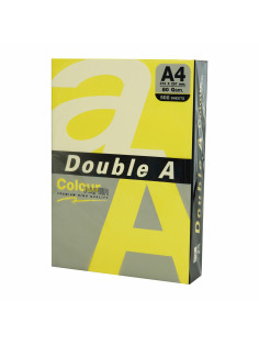 Бумага цветная DOUBLE A, А4, 80 г/м2, 500 л., интенсив, желтая