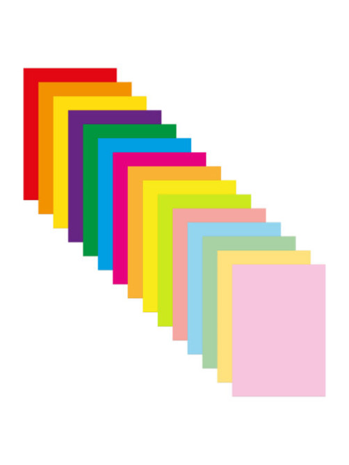 Бумага цветная 15 цветов BRAUBERG MULTICOLOR А4, 80 г/м2, 150 л. (15 цветов x 10 листов), 116648